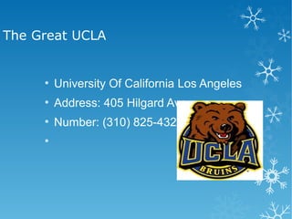Ucla Project Example Ucla project for kendell | ODP