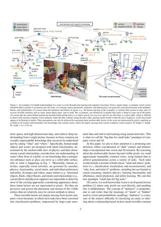 Figure 1: An example of in-depth understanding of a scene or event through joint parsing and cognitive reasoning. From a s...