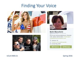 UCLA X469.21 Spring 2016
 