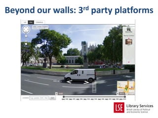 Beyond our walls: 3rd party platforms
 