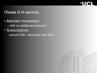iTunes U and UCL