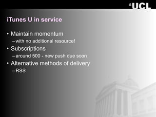 iTunes U and UCL