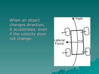 When an object changes direction, it accelerates, even if the velocity does not change. 