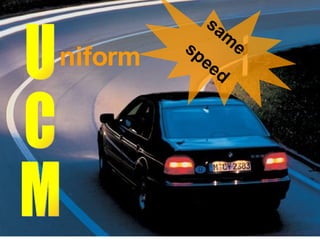U C M niform  same  speed 