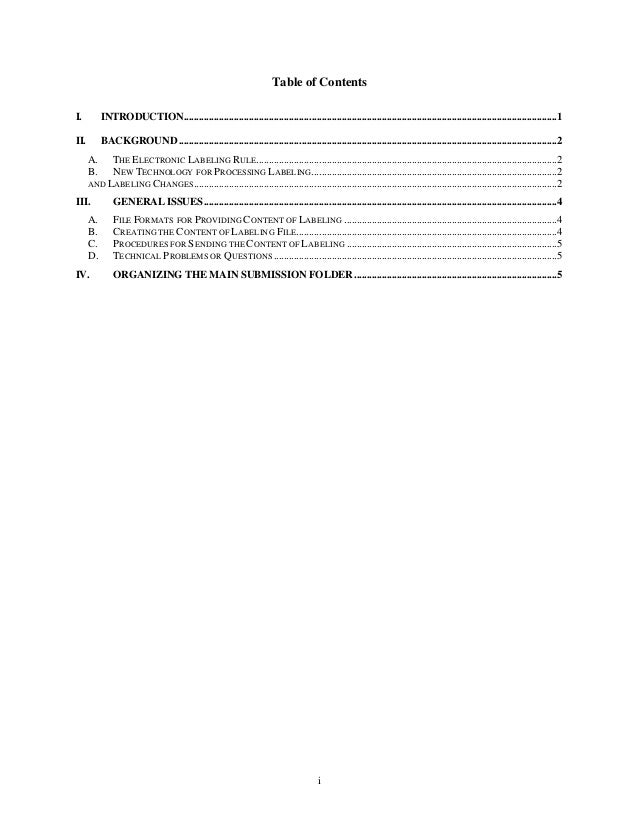 Thesis order table of contents