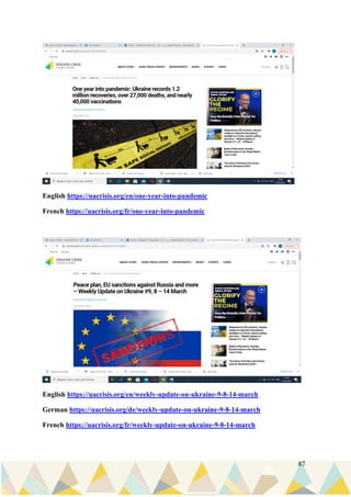 87
English https://uacrisis.org/en/one-year-into-pandemic
French https://uacrisis.org/fr/one-year-into-pandemic
English https://uacrisis.org/en/weekly-update-on-ukraine-9-8-14-march
German https://uacrisis.org/de/weekly-update-on-ukraine-9-8-14-march
French https://uacrisis.org/fr/weekly-update-on-ukraine-9-8-14-march
 