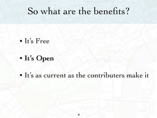 Intro to OpenStreetMap- UC Merced 4.22.09