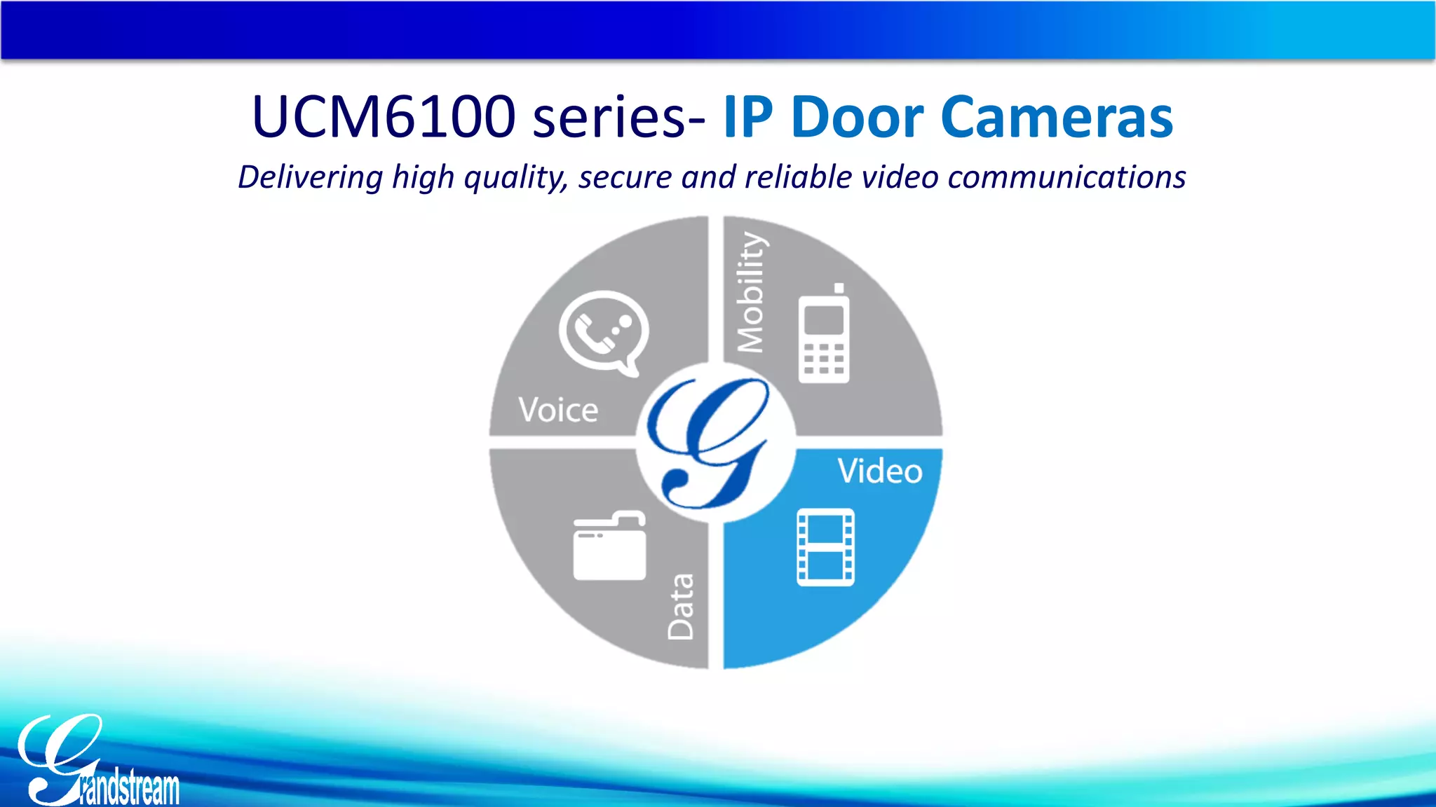 UCM6100 series- IP Door Cameras
Delivering high quality, secure and reliable video communications
 