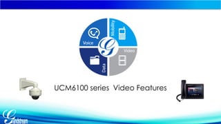 UCM6100 series Video Features
 