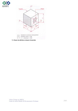 1.5. Dessin de définition et dessin d’ensemble

Filière Usinage sur MOCN
Guide de soutien Module 08 Documentation Technique

5/53

 
