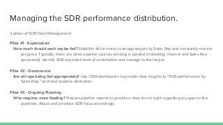 Managing Appropriate SDR Performance Distribution Across Multiple Sales Reps