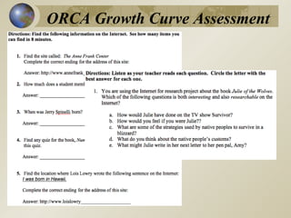 ORCA Growth Curve Assessment
 
