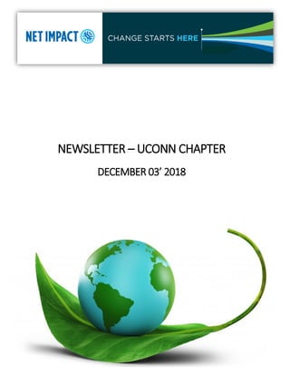 NEWSLETTER – UCONN CHAPTER
DECEMBER 03’ 2018
 