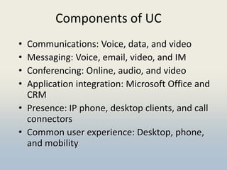 Uc C Unified Communication Presentation | PPSX
