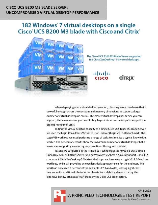 Cisco UCS B200 M3 Blade Server with Citrix virtual des…