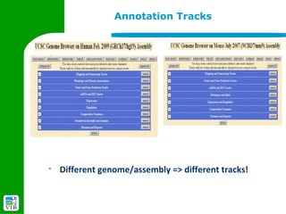 Annotation Tracks




§
    Different genome/assembly => different tracks!
 