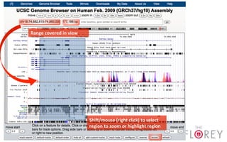 s	
  
ShiO/mouse	
  (right	
  click)	
  to	
  select	
  
region	
  to	
  zoom	
  or	
  highlight	
  region	
  
Range	
  covered	
  in	
  view	
  
 