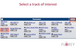 Select	
  a	
  track	
  of	
  interest	
  
 