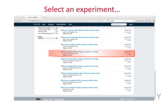 Select	
  an	
  experiment…	
  
 