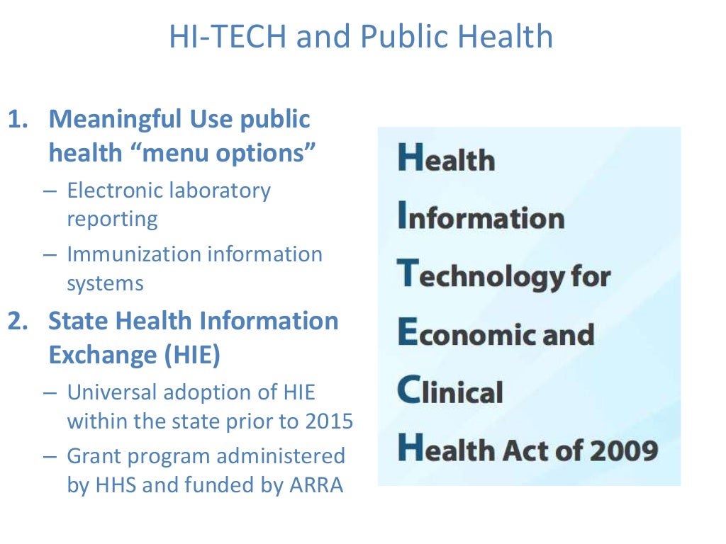 Public Health Information Systems and Data Standards in Public Health…