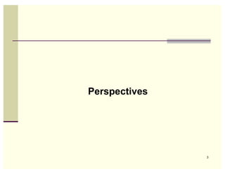 Perspectives




               3
 