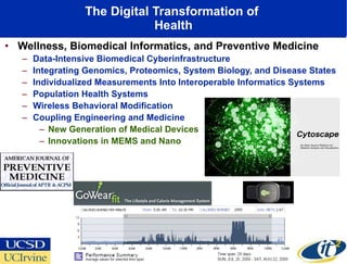 The Digital Transformation of  Health <ul><li>Wellness, Biomedical Informatics, and Preventive Medicine </li></ul><ul><ul>...