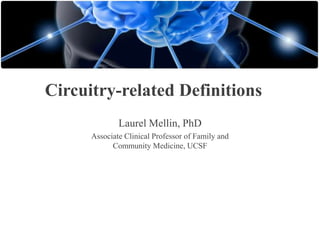 Circuitry-related Definitions
Laurel Mellin, PhD
Associate Clinical Professor of Family and
Community Medicine, UCSF

 