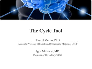 The Cycle Tool
Laurel Mellin, PhD
Associate Professor of Family and Community Medicine, UCSF

Igor Mitrovic, MD
Professor of Physiology, UCSF

 