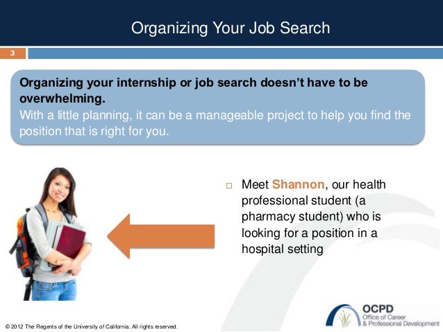 organizing your job search