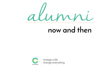 alumni
now and then
 