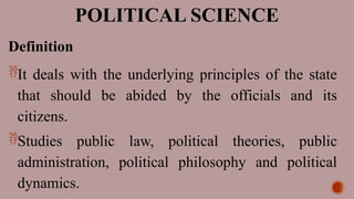 Political Science Def UCSP-WEEK 1.Undestanding Culture Society and Politics | PPTX