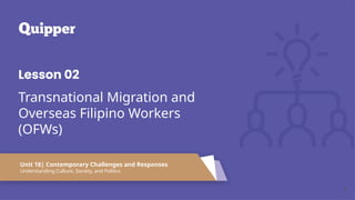 UCSP 11_12 Q2 1802 Transnational Migration and Overseas Filipino ...