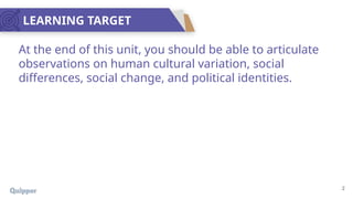 understanding culture society and politics | PPTX