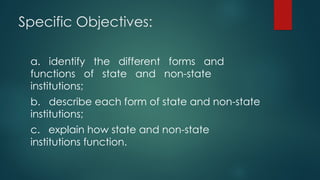 Non State Example Picture UCSP MOD 7 PPT- FORMS ADN FUNCTION OF STATE AND NON-STATE INSTITUTION.PPT