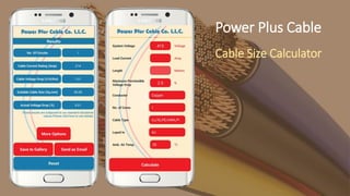 Power Plus Cable
Cable Size Calculator
 