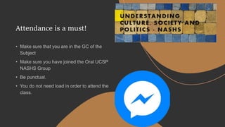 Attendance is a must!
 