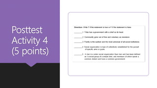 Posttest
Activity 4
(5 points)
 