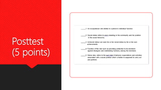 Posttest
(5 points)
 