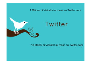 Il Mondo dei Social Network
                     1 Milione di Visitatori al mese su Twitter.com
Quali Cittadini? Quali luo...