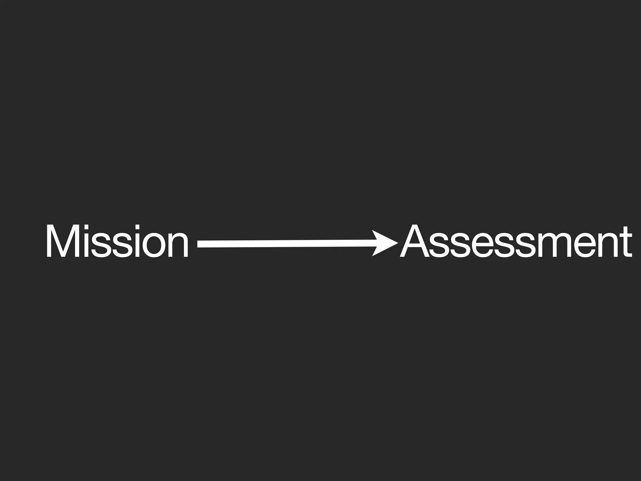 Mission   Assessment
 