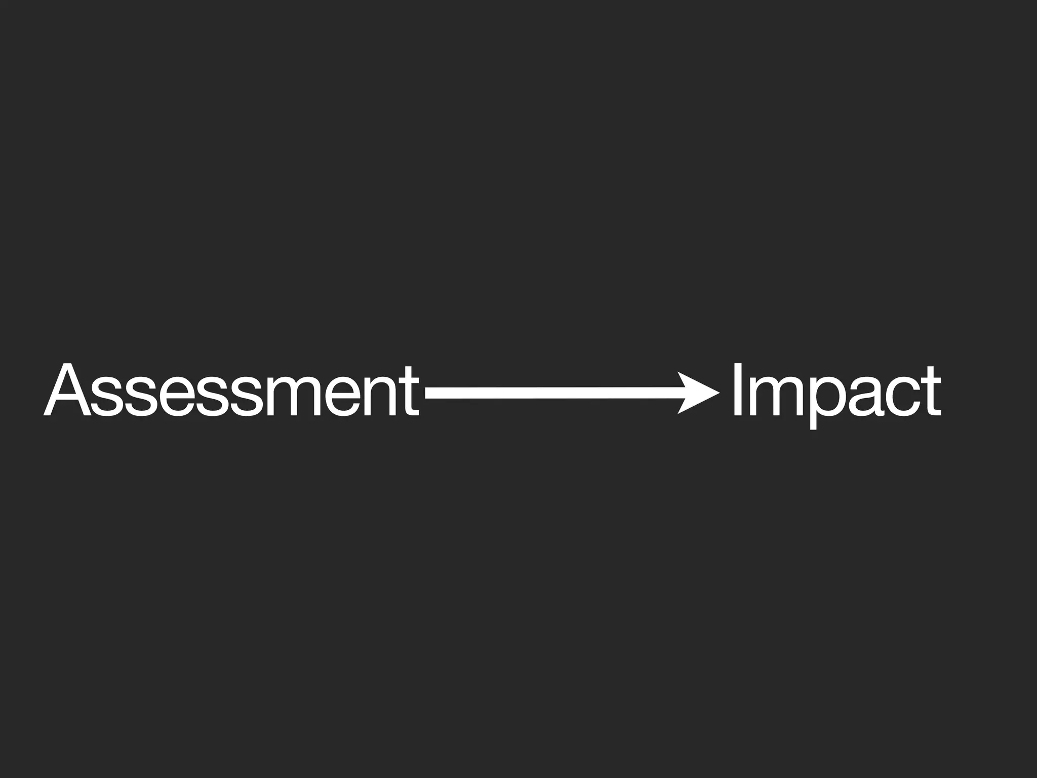 Assessment   Impact
 