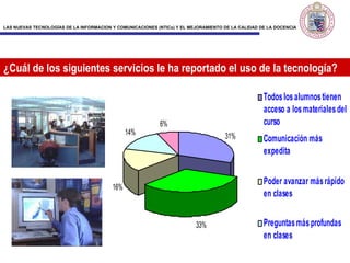 ¿ Cuál de los siguientes servicios le ha reportado el uso de la tecnología ? 