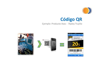 Código QR
Ejemplo: Producto Axxs - Ripley Trujillo
 