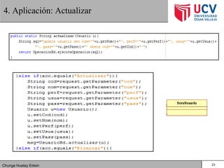 Chunga Huatay Edwin
4. Aplicación: Actualizar
23
 