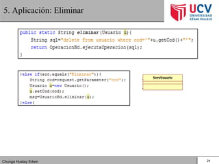 Chunga Huatay Edwin
5. Aplicación: Eliminar
24
 