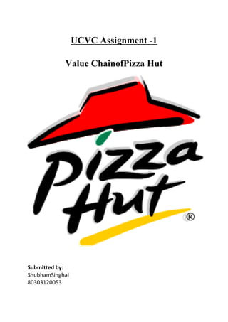 UCVC Assignment -1
Value ChainofPizza Hut
Submitted by:
ShubhamSinghal
80303120053
 