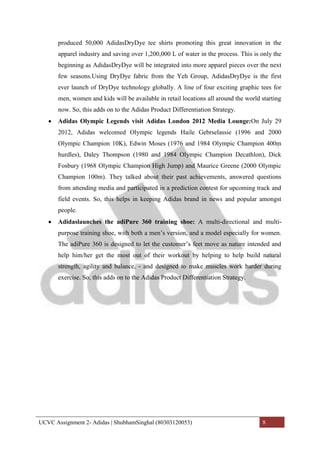 Marketing assignment on Analysis of adidas | DOCX
