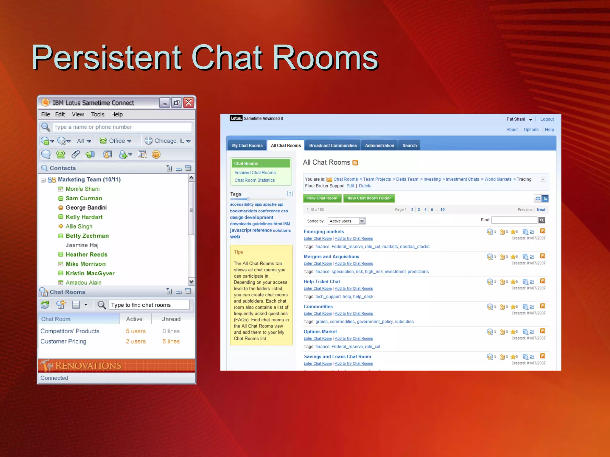 Persistent Chat Rooms 