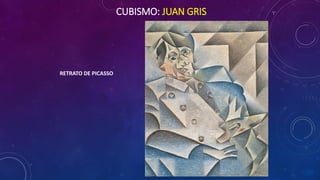 CUBISMO: JUAN GRIS
RETRATO DE PICASSO
 