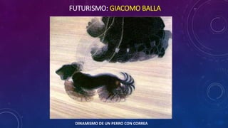 FUTURISMO: GIACOMO BALLA
DINAMISMO DE UN PERRO CON CORREA
 